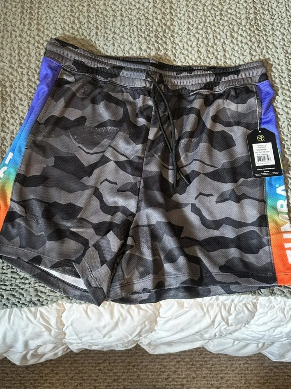 Large Zumba Wear Zumba Explore Men's Mesh Shorts NWT